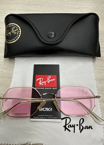 Ray-Ban Pastel Pembe Parlak Kadın Güneş Gözlüğü - Görsel 3