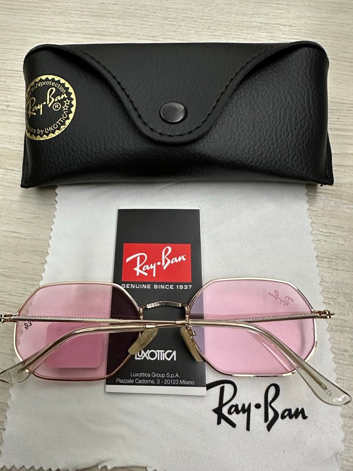 Ray-Ban Pastel Pembe Parlak Kadın Güneş Gözlüğü - Görsel 3
