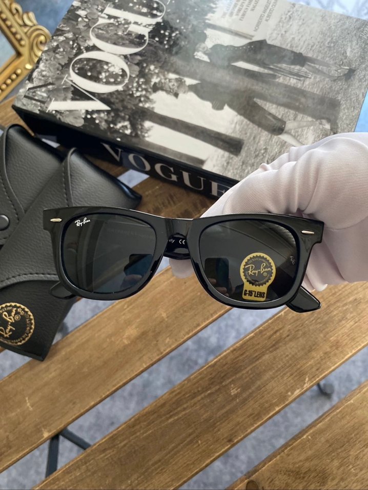 Ray Ban unisex Ray Ban deri kutu hediye güneş gözlüğü - Görsel 2