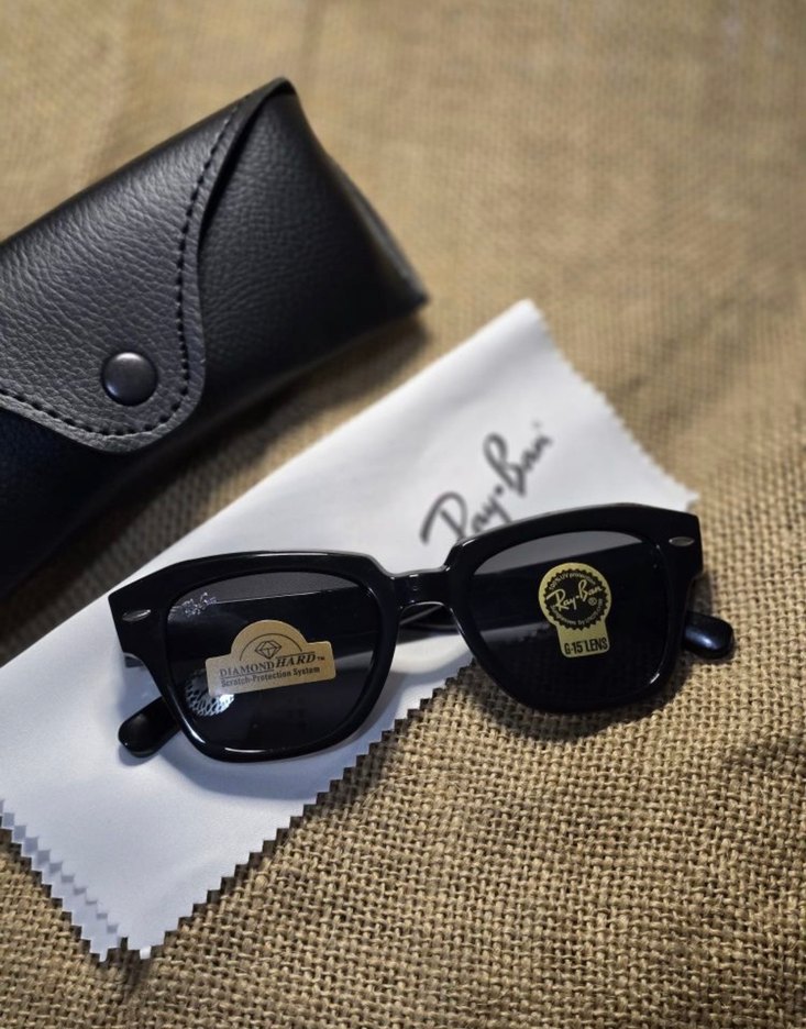 Ray Ban unisex Ray Ban deri kutu hediye güneş gözlüğü - Görsel 2