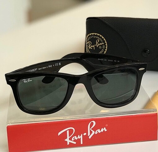  Beden Ray Ban wayfarer eğimli model unisex güneş gözlüğü