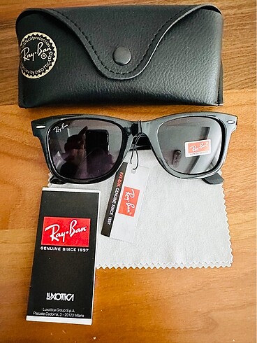  Beden siyah Renk Ray Ban unisex wayfarer parlak siyah eğimli