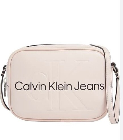 Calvin Klein Calvin klein krem rengi çapraz askılı omuz çantası