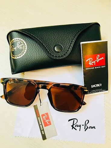 Ray Ban unisex leopar Ray Ban kutu hediyeli