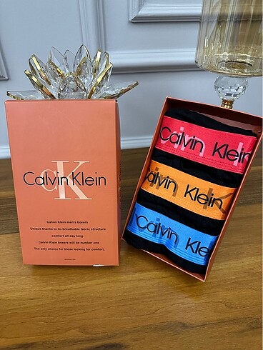 Calvin klein baxer seti yumuşak pamuklu dokulu