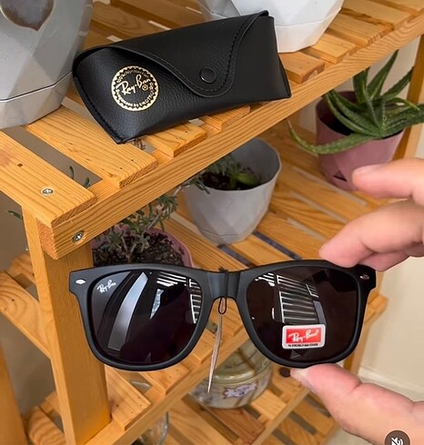 Ray Ban unisex Ray Ban deri kutu hediyeli güneş gözlüğü