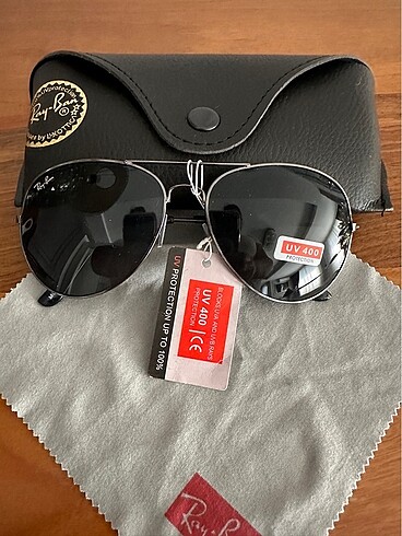 Ray Ban unisex damla model Ray Ban deri kutu hediye