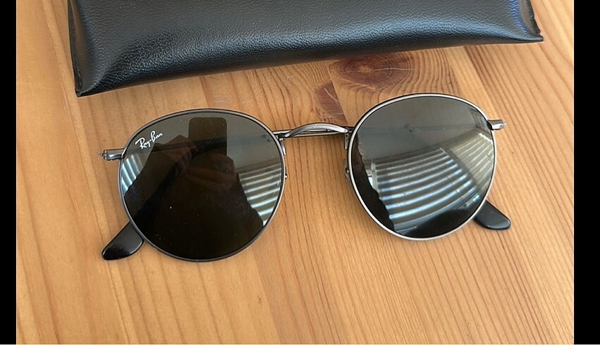 Ray Ban Ray Ban Round model Ray Ban deri kutu hediye