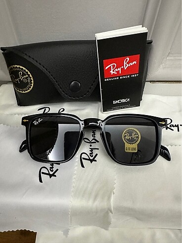 Ray Ban unisex Ray Ban deri kutu hediye güneş gözlüğü