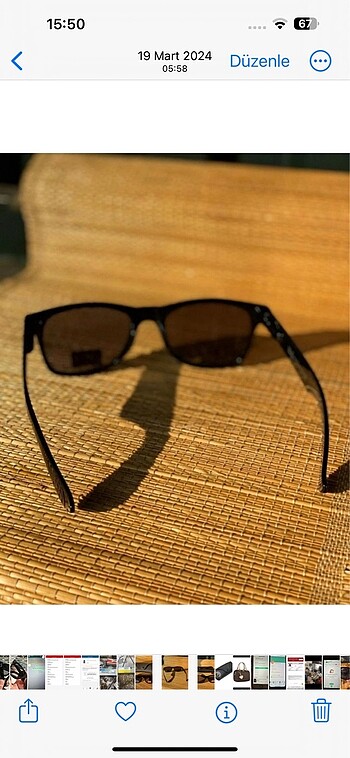 Beden Ray Ban unisex Mat siyah Wayfarer güneş gözlüğü