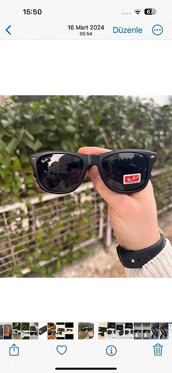 Ray Ban Ray Ban unisex Wayfarer mat siyah güneş gözlüğü