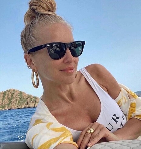 Ray Ban unisex Ray Ban deri kutu hediye güneş gözlüğü