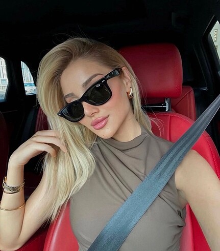 Ray Ban unisex Ray Ban deri kutu hediye güneş gözlüğü