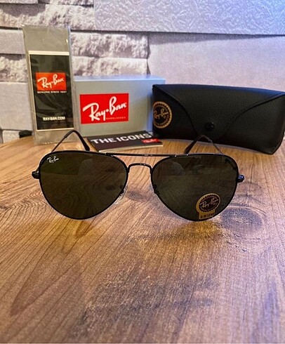 Ray Ban unisex Ray Ban deri kutu hediye güneş gözlüğü