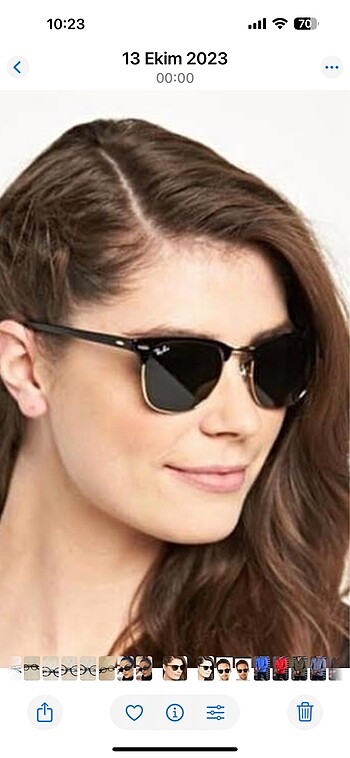 Ray Ban unisex Ray Ban deri kutu hediye güneş gözlüğü
