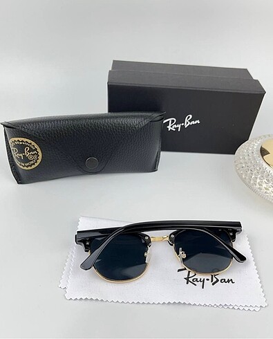  Beden Ray Ban unisex Ray Ban deri kutu hediye güneş gözlüğü