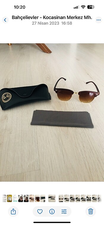  Beden Ray Ban unisex Ray Ban deri kutu hediye güneş gözlüğü