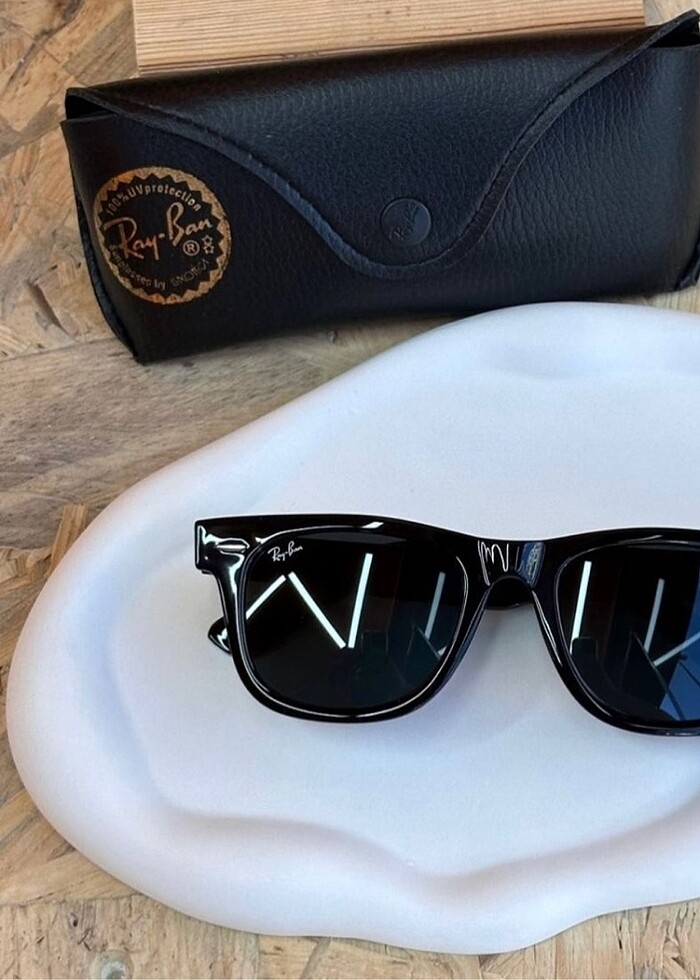 Ray Ban unisex Ray Ban deri kutu hediye güneş gözlüğü - Görsel 2
