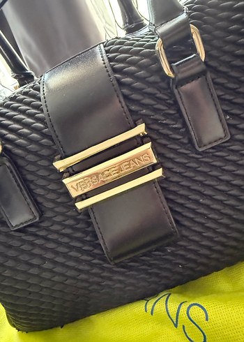 Versace Versace Siyah Tokalı Yılan Desenli Kadın Çanta