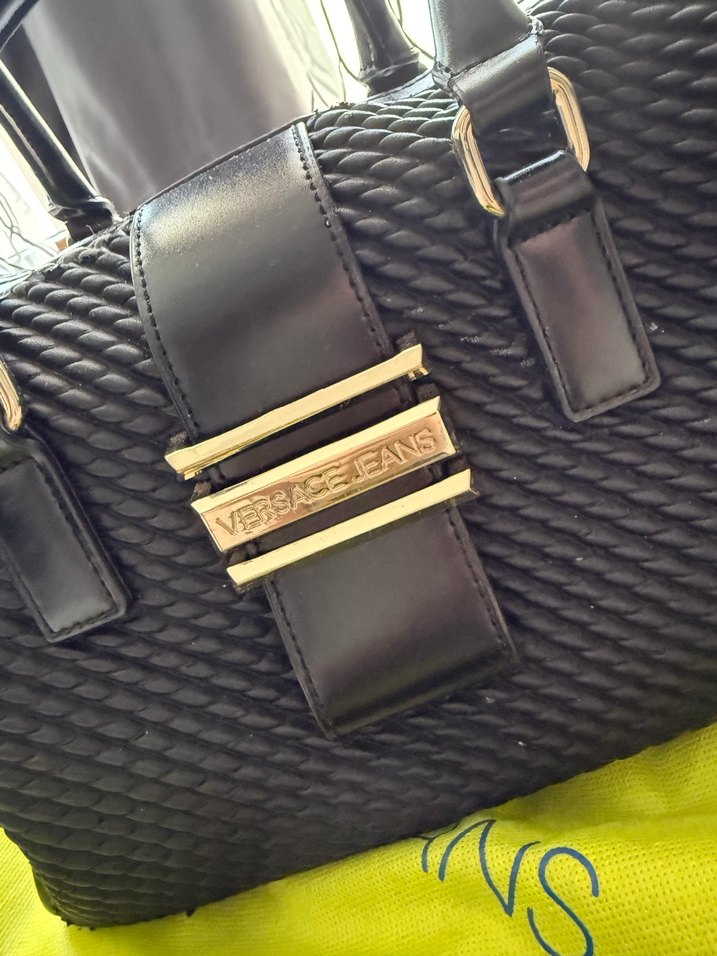 Versace Siyah Tokalı Yılan Desenli Kadın Çanta - Görsel 2