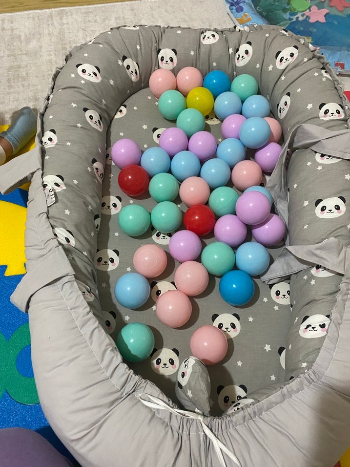 Gri Nakışlı Bebek Yatak Kenarlığı ve Yastık Seti - Görsel 2