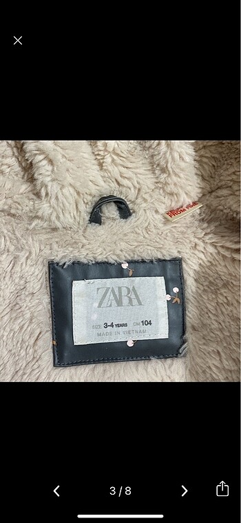 4 Yaş Beden Zara kız çocuk mont