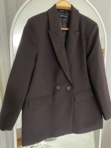 42 Beden kahverengi Renk Acı Kahve blazer ceket
