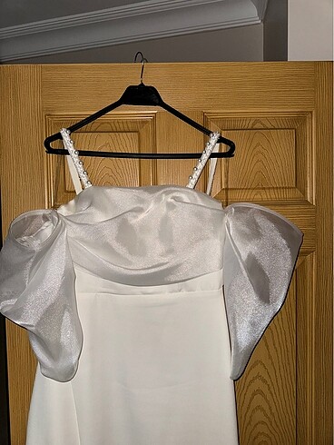 38 Beden beyaz Renk Beyaz abiye elbise