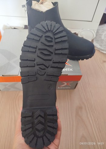 Kinetix Siyah Deri Erkek Biker Bot - Görsel 2