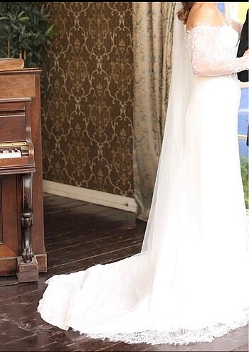 Fransız Full Dantel Özel Dikim Gelinlik -Janruz - Görsel 5