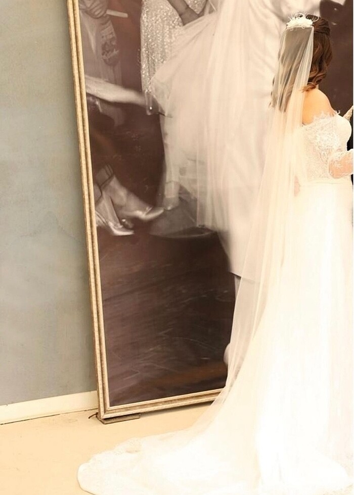 Fransız Full Dantel Özel Dikim Gelinlik -Janruz - Görsel 4