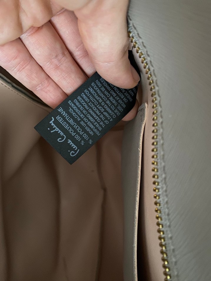 Gri Deri Pierre Cardin Fermuarlı Kadın Çanta - Görsel 2