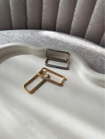 Altın Kaplama + Doğal Zirkon Küpe - Görsel 5