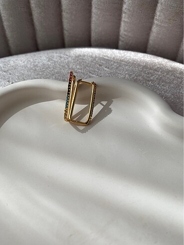 Altın Kaplama + Doğal Zirkon Küpe - Görsel 6