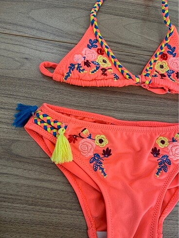 5 Yaş Beden pembe Renk Ayarlanabilir kız bikini