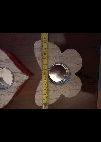 Ahşap Kalp ve Kelebek Mumluk - Görsel 4