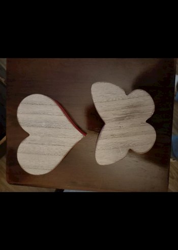 Ahşap Kalp ve Kelebek Mumluk - Görsel 2