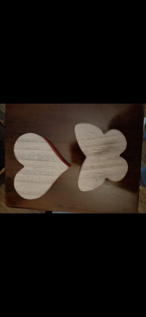 Ahşap Kalp ve Kelebek Mumluk - Görsel 2