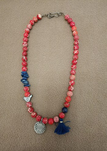 Bohem Çok Renkli Boncuklu Kolye - Görsel 4