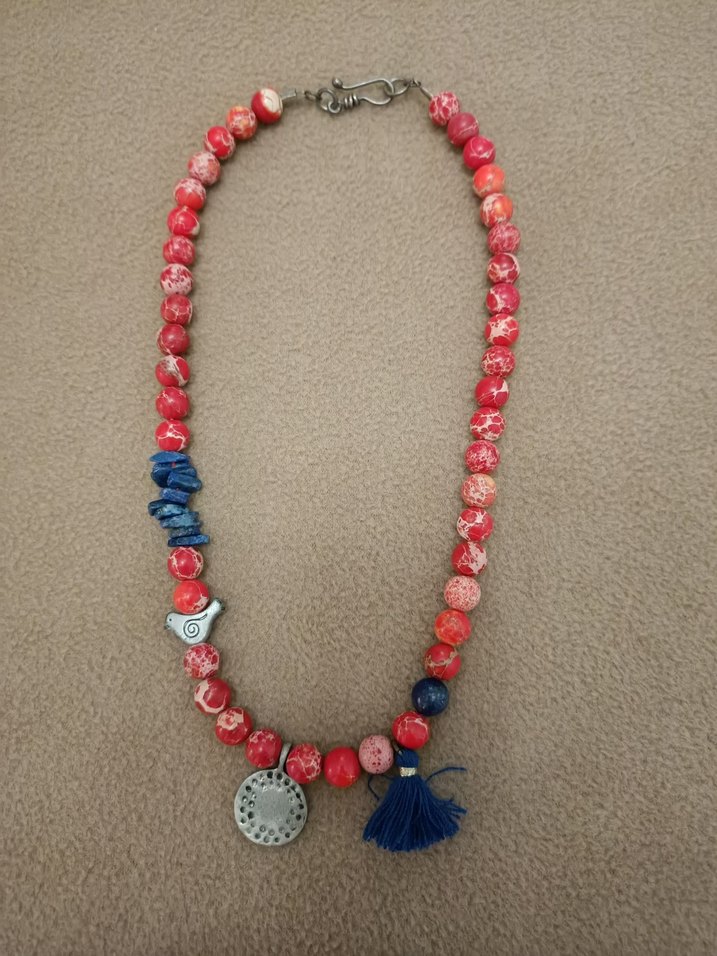 Bohem Çok Renkli Boncuklu Kolye - Görsel 4