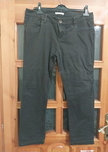 kahverengi Kemerli Kadın Jean Pantolon - Görsel 2