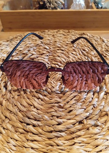 Kahverengi Pilili Bohem Kadın Güneş Gözlüğü - Görsel 4