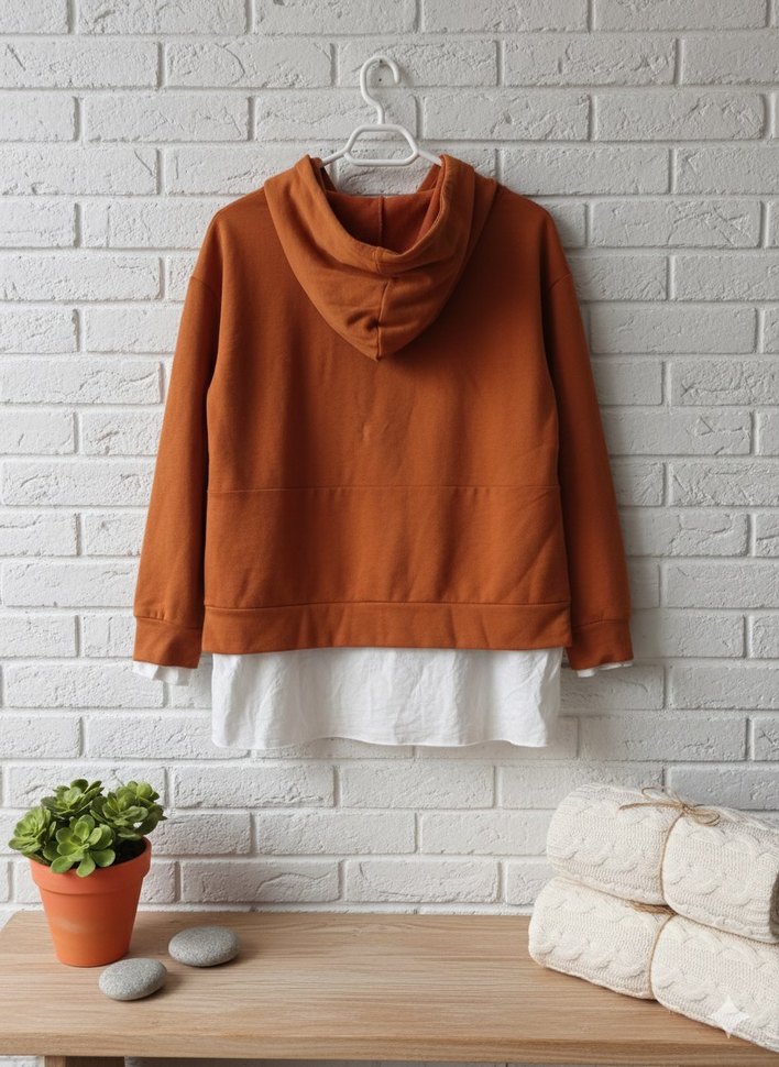 Bej Rahat Kesim Kadın Sweatshirt - Görsel 2