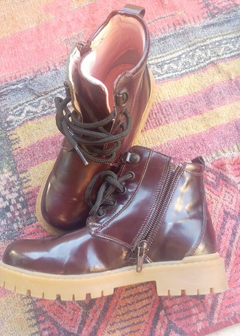 Bordo Deri Erkek Çocuk Botu - Görsel 6