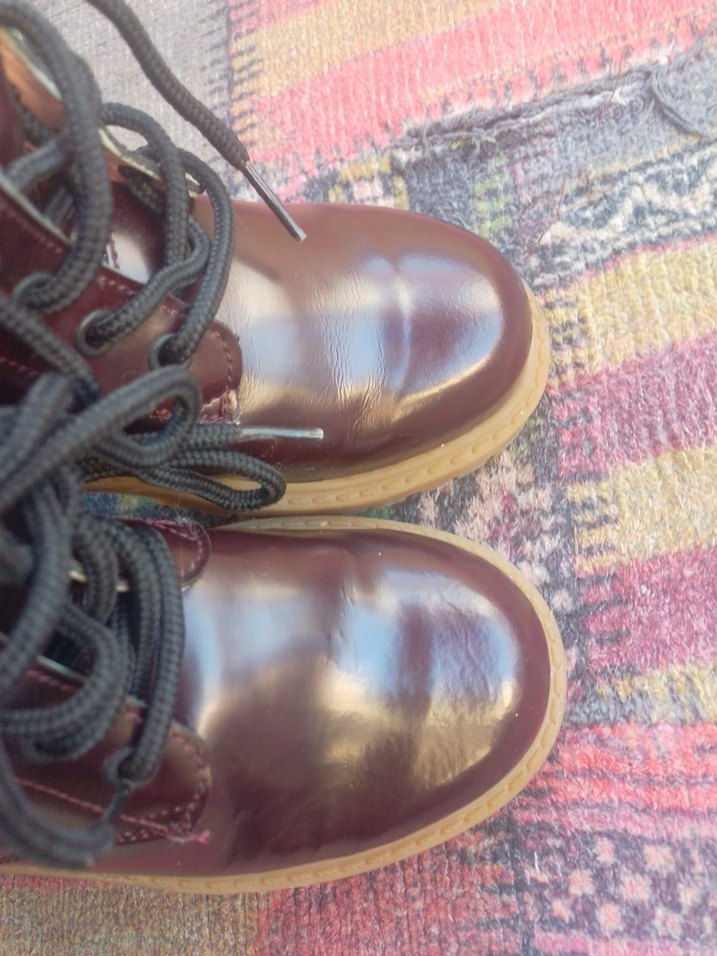 Bordo Deri Erkek Çocuk Botu - Görsel 2