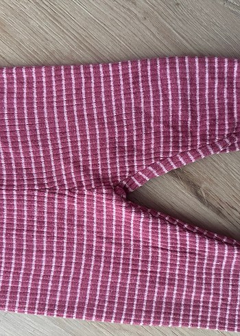 Düğmeli Bordo Bebek Tayt - Görsel 2