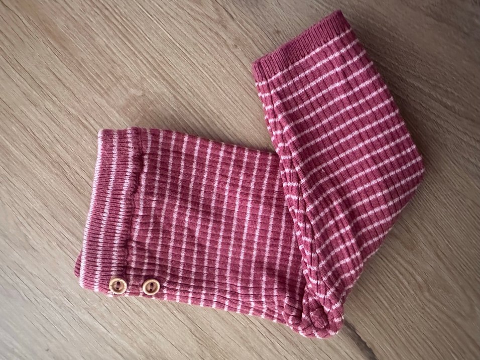 Düğmeli Bordo Bebek Tayt - Görsel 4