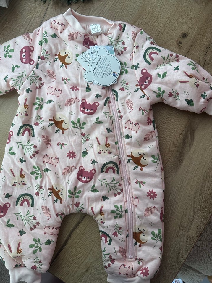 2.5 tog LC Waikiki Pembe Baskılı Fermuarlı Kız Bebek Uyku Tulumu - Görsel 3