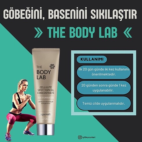 BodyLab selülit ve incelme etkili krem
