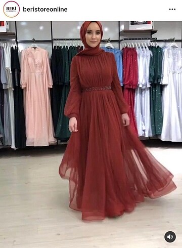 38 Beden Beristore Kiremit rengi Elbise
